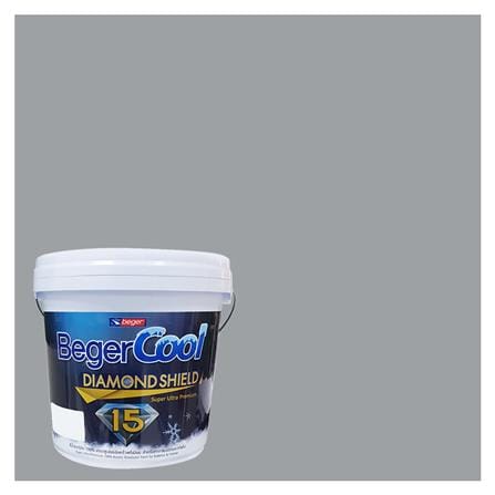 สีน้ำทาภายนอก BEGER COOL DIAMONDSHIELD 15 สี SILVER WOOD #139-4 กึ่งเงา 9 ลิตร_0