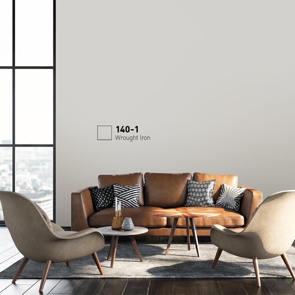 สีน้ำทาภายนอก BEGER COOL DIAMONDSHIELD 15 สี WROUGHT IRON #140-1 กึ่งเงา 9 ลิตร