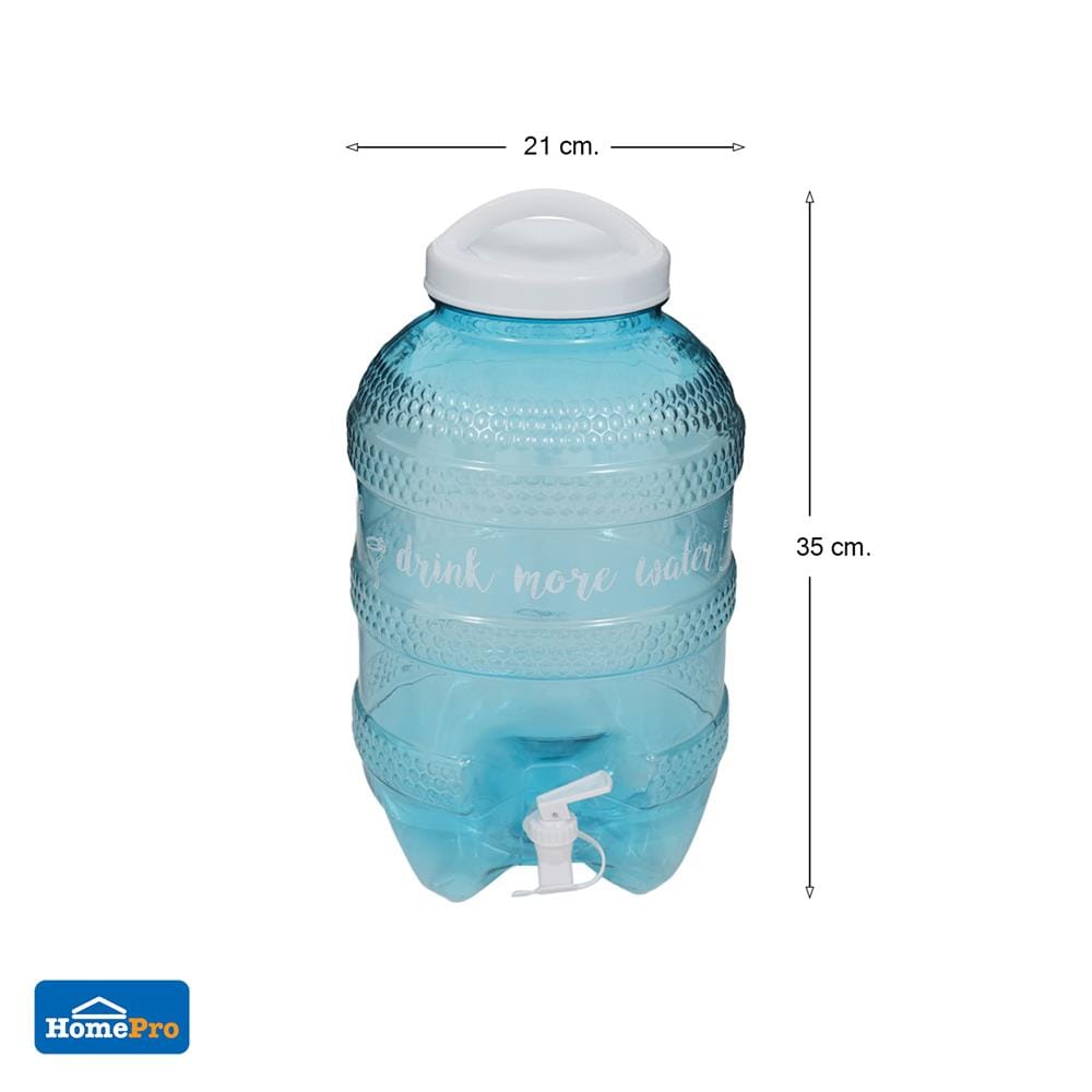 ถังน้ำดื่ม PET เกรด A มีก๊อก SPRING DEW 8 ลิตร