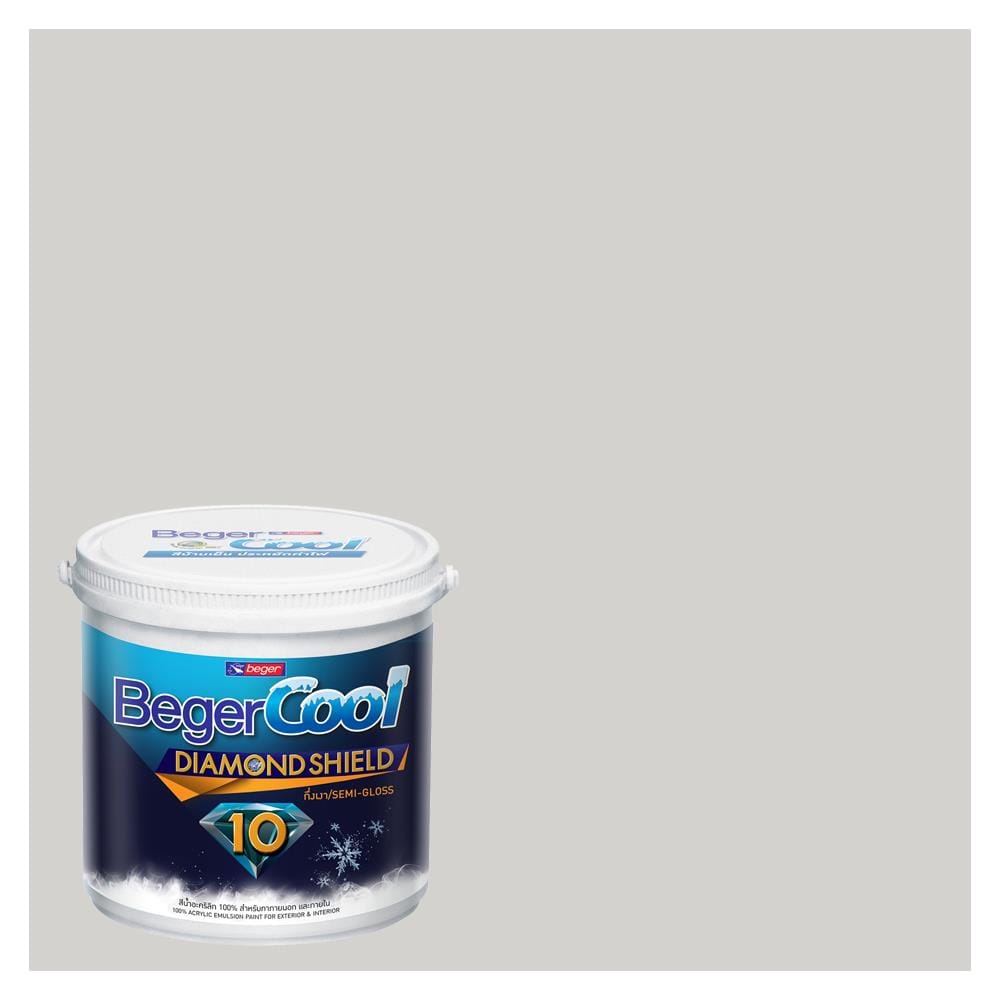 สีน้ำทาภายนอก BEGERCOOL DIAMONDSHIELD 10 #140-1 สี WROUGHT IRON กึ่งเงา 9 ลิตร