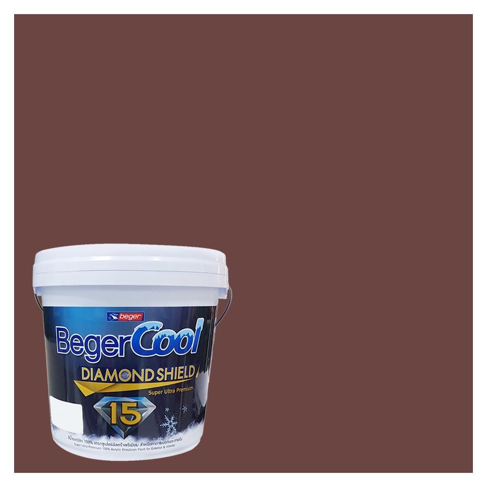 สีน้ำทาภายนอก BEGER COOL DIAMONDSHIELD 15 สี REDWOOD VALLEY #183-6 กึ่งเงา 9 ลิตร
