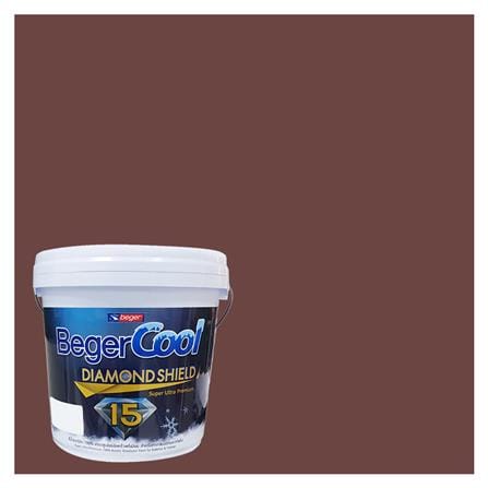 สีน้ำทาภายนอก BEGER COOL DIAMONDSHIELD 15 สี REDWOOD VALLEY #183-6 กึ่งเงา 9 ลิตร_0