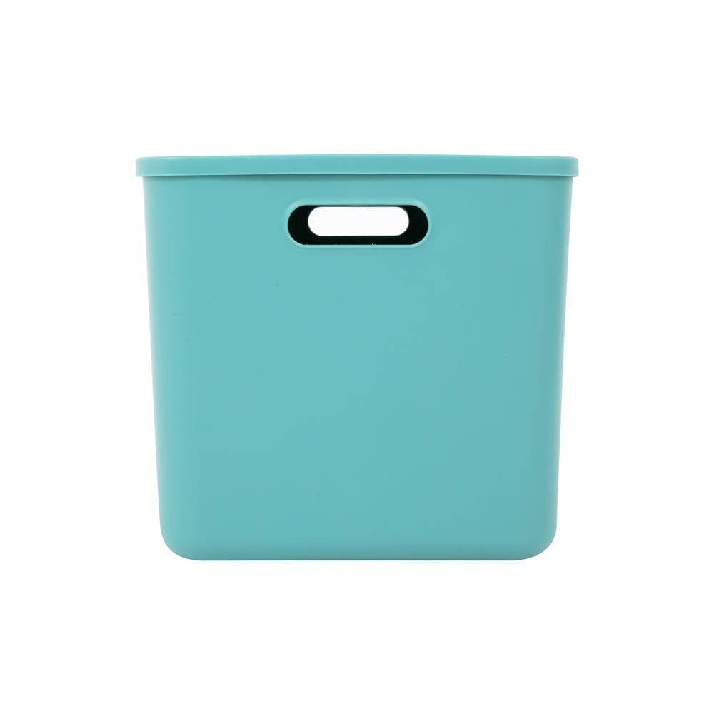 กล่องเก็บของ มีฝา STACKO MARU L 36x26x24 ซม. สีเขียว
