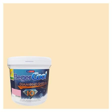 สีน้ำทาภายนอก ชนิดกึ่งเงา BEGERCOOL DIAMONDSHIELD 10 099-3 สี LEMON LEAF 9 ลิตร_0