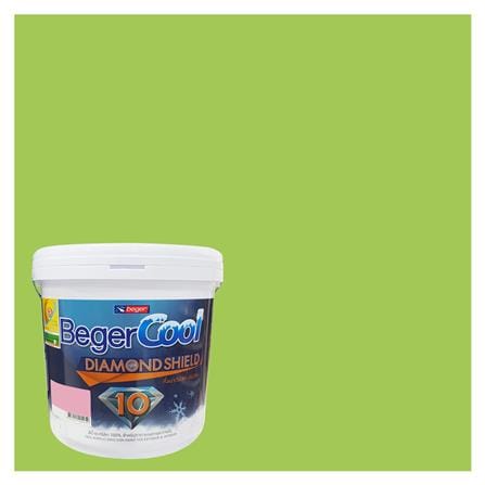 สีน้ำทาภายนอก ชนิดกึ่งเงา BEGERCOOL DIAMONDSHIELD 10 069-5 สี SWEET SUMMER 9 ลิตร_0