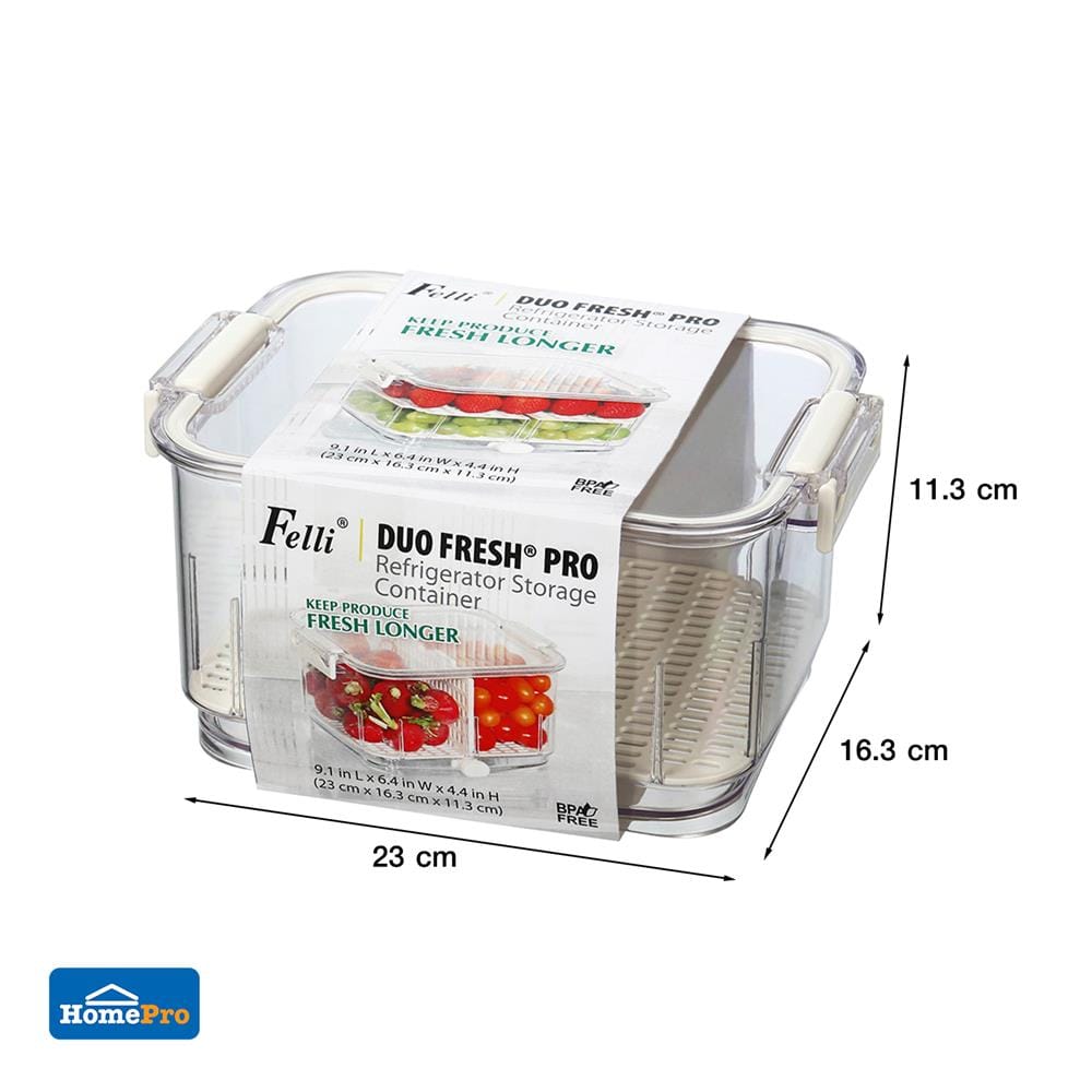 กล่องจัดเก็บในตู้เย็น KECH DUO FRESH PRO 9 นิ้ว