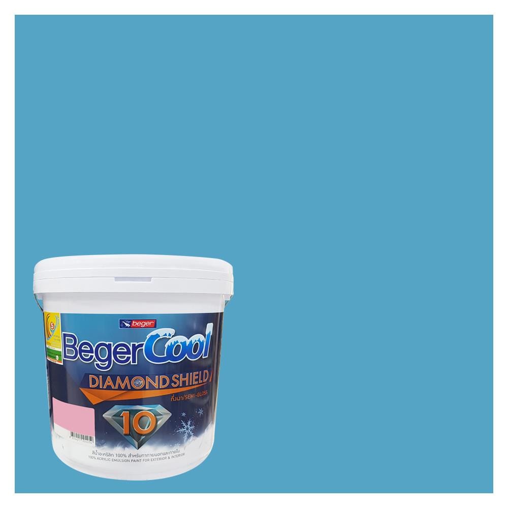 สีน้ำทาภายนอก ชนิดกึ่งเงา BEGER COOL DIAMONDSHIELD 10 034-5 สี OCEAN ALLEGRA 9 ลิตร