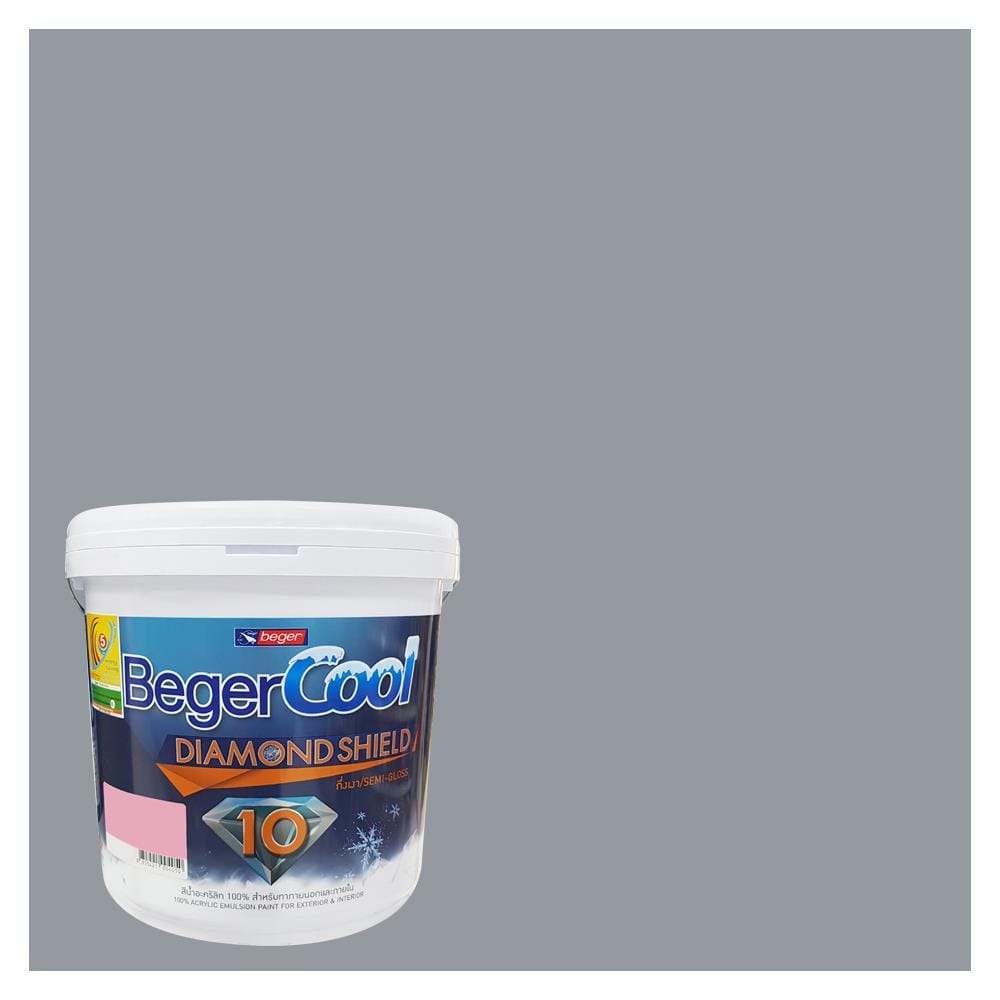 สีน้ำทาภายนอก ชนิดกึ่งเงา BEGER COOL DIAMONDSHIELD 10 135-4 สี MID-WINTER 9 ลิตร