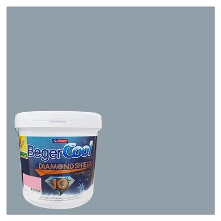 สีน้ำทาภายนอก BEGER COOL DIAMONDSHIELD 10 สี QUIET CAMEROON #136-3 กึ่งเงา 9 ลิตร_0