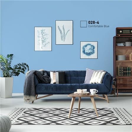 สีน้ำทาภายนอก BEGER COOL DIAMONDSHIELD 10 สี COMFORTABLE BLUE #028-4 กึ่งเงา 9 ลิตร_1