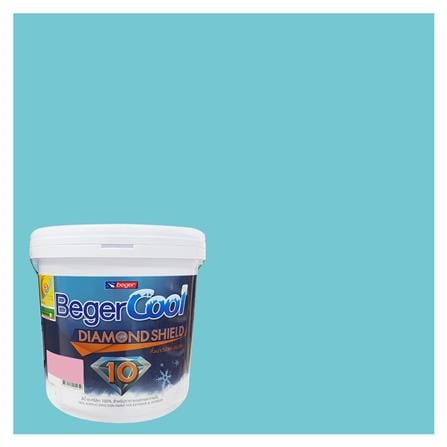 สีน้ำทาภายนอก BEGER COOL DIAMONDSHIELD 10 สี DOLPHINE BAY #041-4 กึ่งเงา 9 ลิตร_0