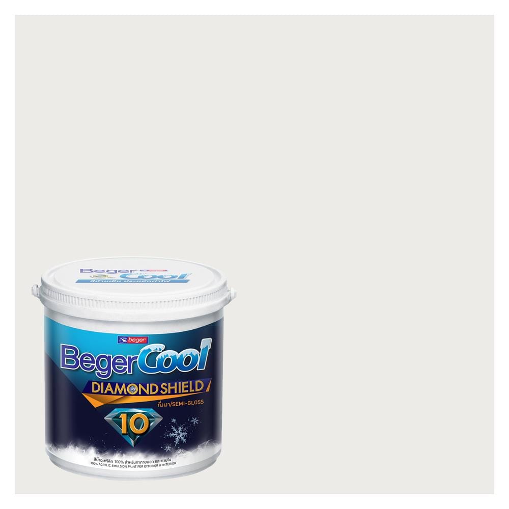 สีน้ำทาภายนอก ชนิดกึ่งเงา BEGER COOL DIAMONDSHIELD 10 139-1 สี CARBON COAL 9 ลิตร