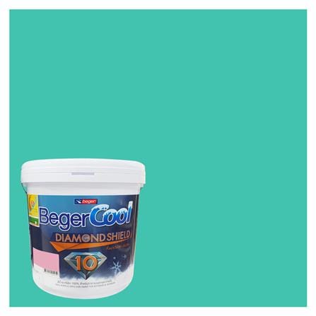 สีน้ำทาภายนอก ชนิดกึ่งเงา BEGER COOL DIAMONDSHIELD 10 048-5 สี PACIFIC PANORAMA 9 ลิตร_0