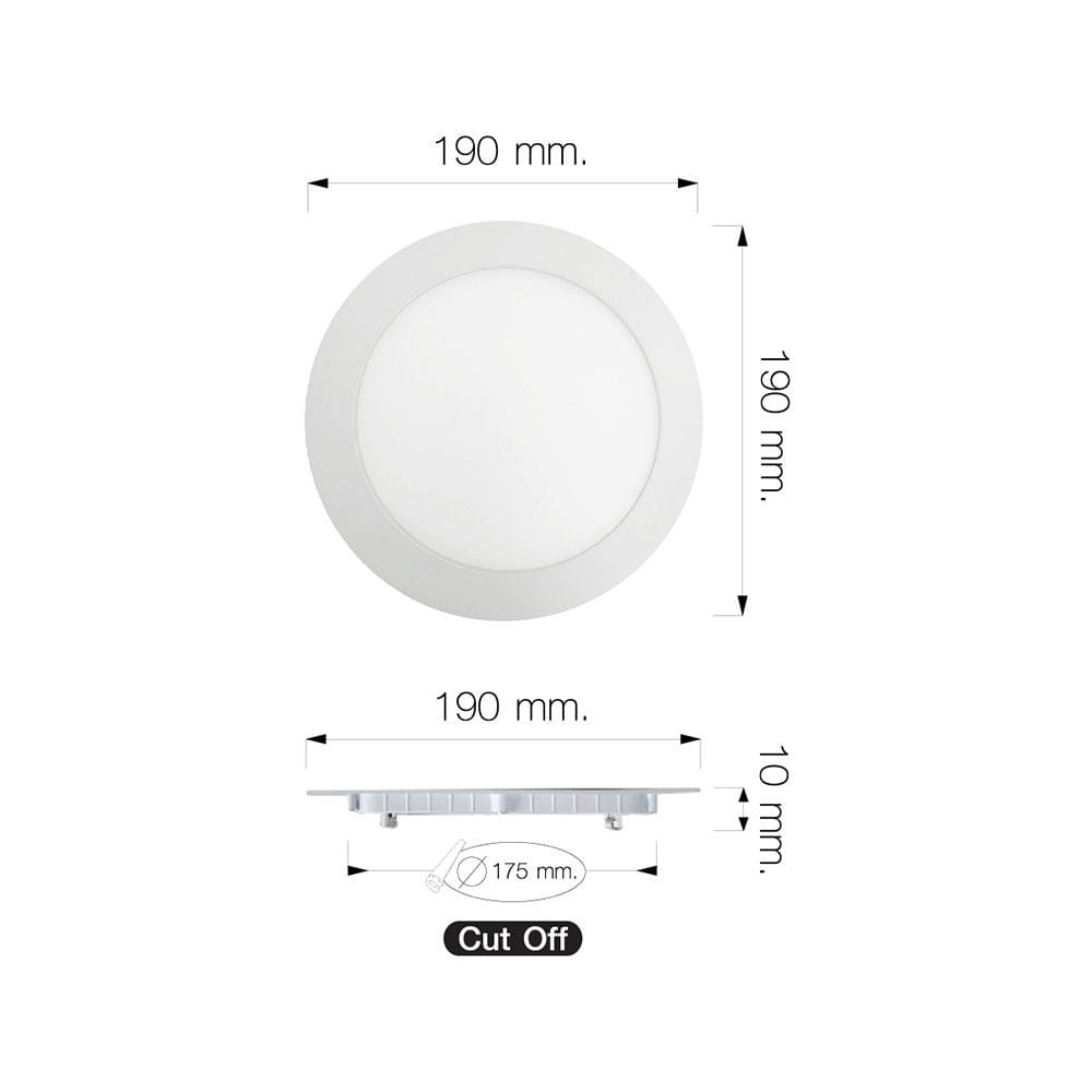 ดาวน์ไลท์ LED NAGAS ALMA SLIM 7.6 นิ้ว 16 วัตต์ DAYLIGHT สีขาว