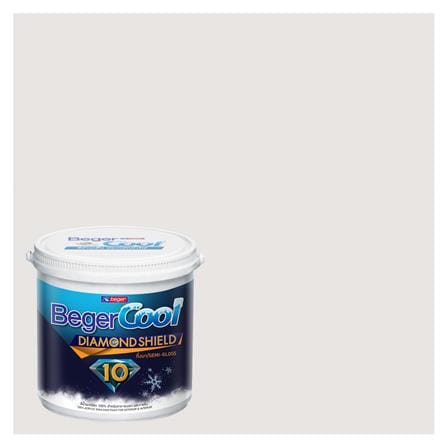 สีน้ำทาภายนอก ชนิดกึ่งเงา BEGERCOOL DIAMONDSHIELD 10 132-1 สี COVERED DARKNESS 9 ลิตร_0