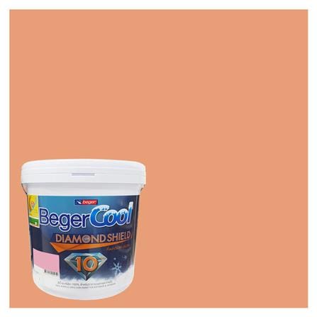 สีน้ำทาภายนอก BEGER COOL DIAMONDSHIELD 10 #104-5 สี NASTURTIUM BLOSSOM กึ่งเงา 9 ลิตร_0