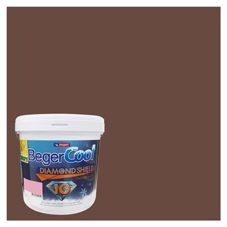 สีน้ำทาภายนอก BEGERCOOL DIAMONDSHIELD 10 #186-6 สี EASTERN BROWNSTONE กึ่งเงา 9 ลิตร_0