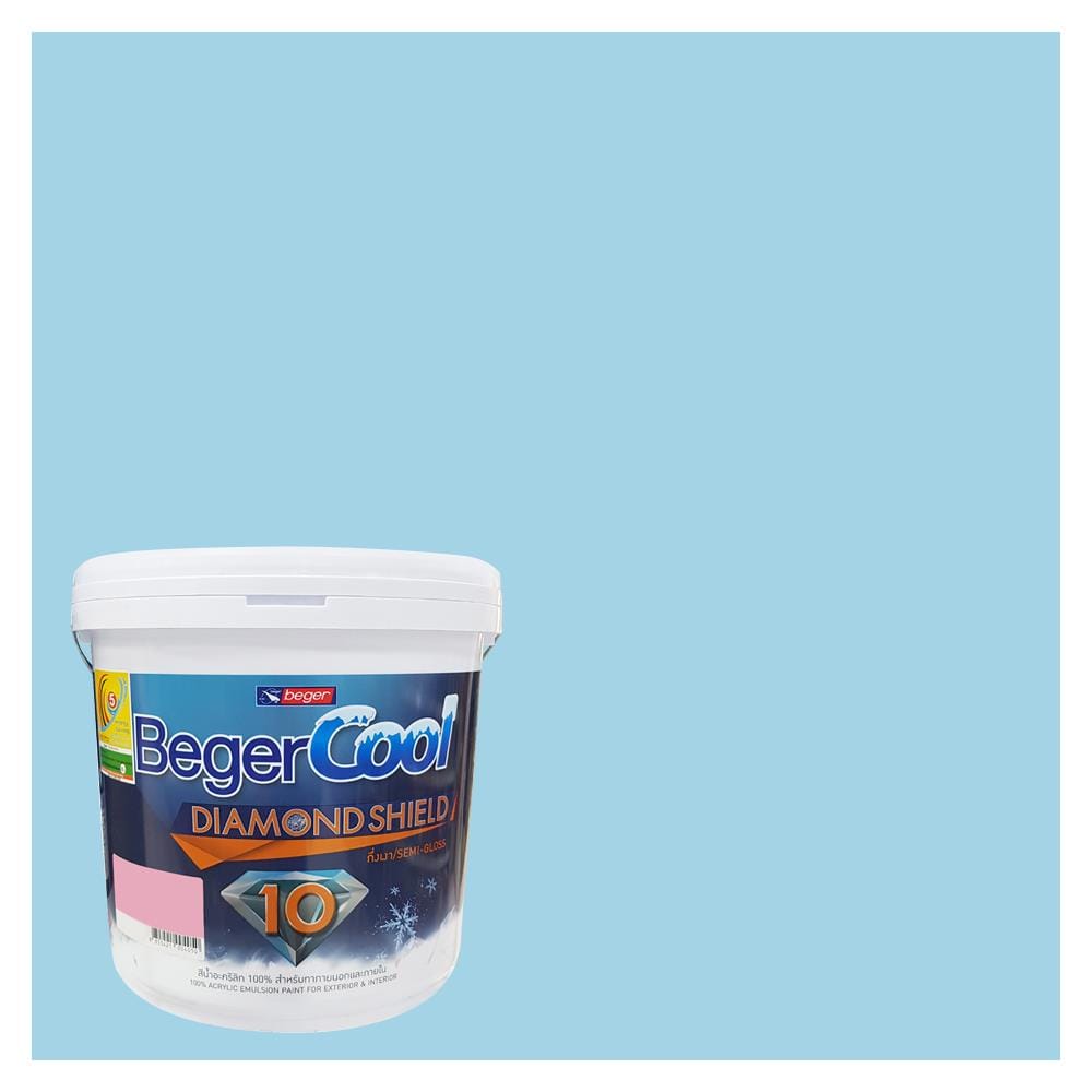 สีน้ำทาภายนอก ชนิดกึ่งเงา BEGER COOL DIAMONDSHIELD 10 034-3 สี CELESTIAL SKY 9 ลิตร