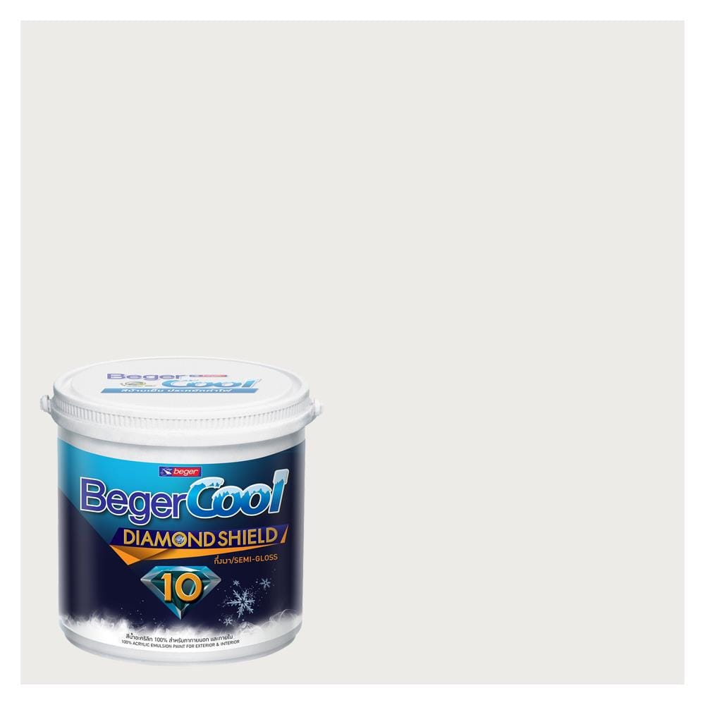 สีน้ำทาภายนอก BEGER COOL DIAMONDSHIELD 10 #135-1 สี BALTIC BLACK กึ่งเงา 9 ลิตร