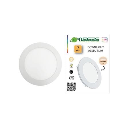 ดาวน์ไลท์ LED NAGAS ALMA SLIM 4.8 นิ้ว 7 วัตต์ WARM WHITE สีขาว_4