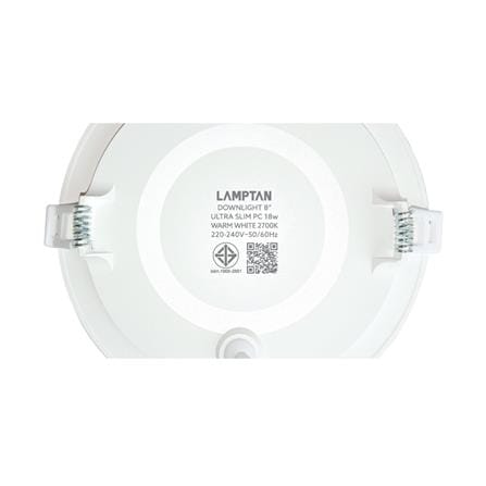 ดาวน์ไลท์ LED LAMPTAN ULTRA SLIM PC 8 นิ้ว 18 วัตต์ WARM WHITE สีขาว_7