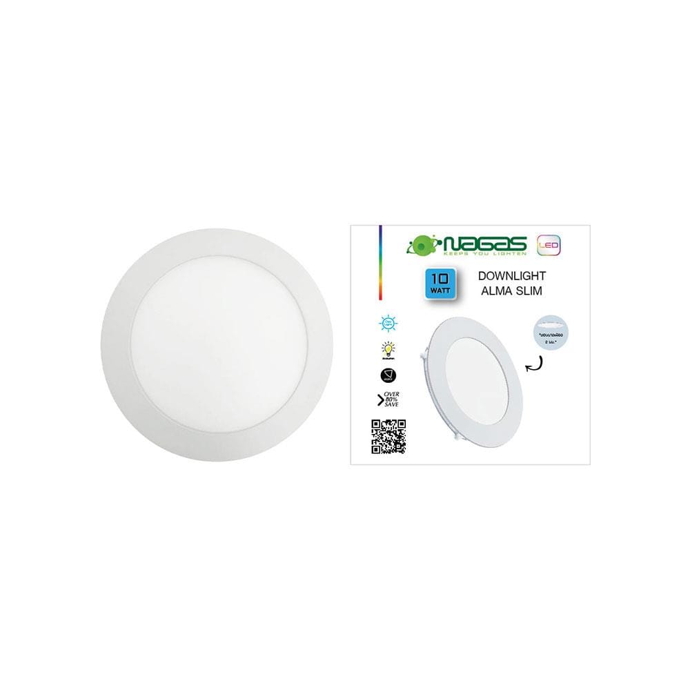 ดาวน์ไลท์ LED NAGAS ALMA SLIM 5.8 นิ้ว 10 วัตต์ DAYLIGHT สีขาว