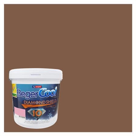 สีน้ำทาภายนอก BEGERCOOL DIAMONDSHIELD 10 #176-6 สี REALLY RAISIN กึ่งเงา 9 ลิตร_0
