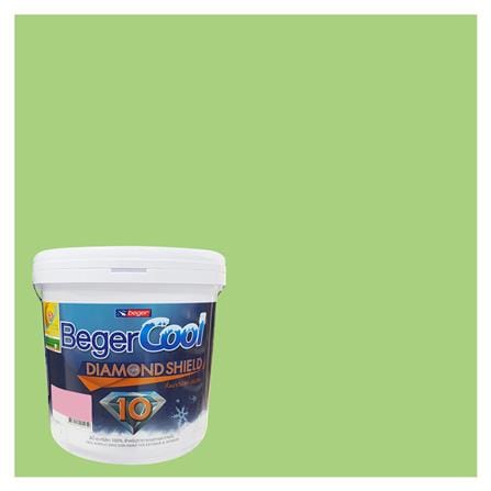 สีน้ำทาภายนอก ชนิดกึ่งเงา BEGERCOOL DIAMONDSHIELD 10 064-5 สี FAVORITE PLANT 9 ลิตร_0