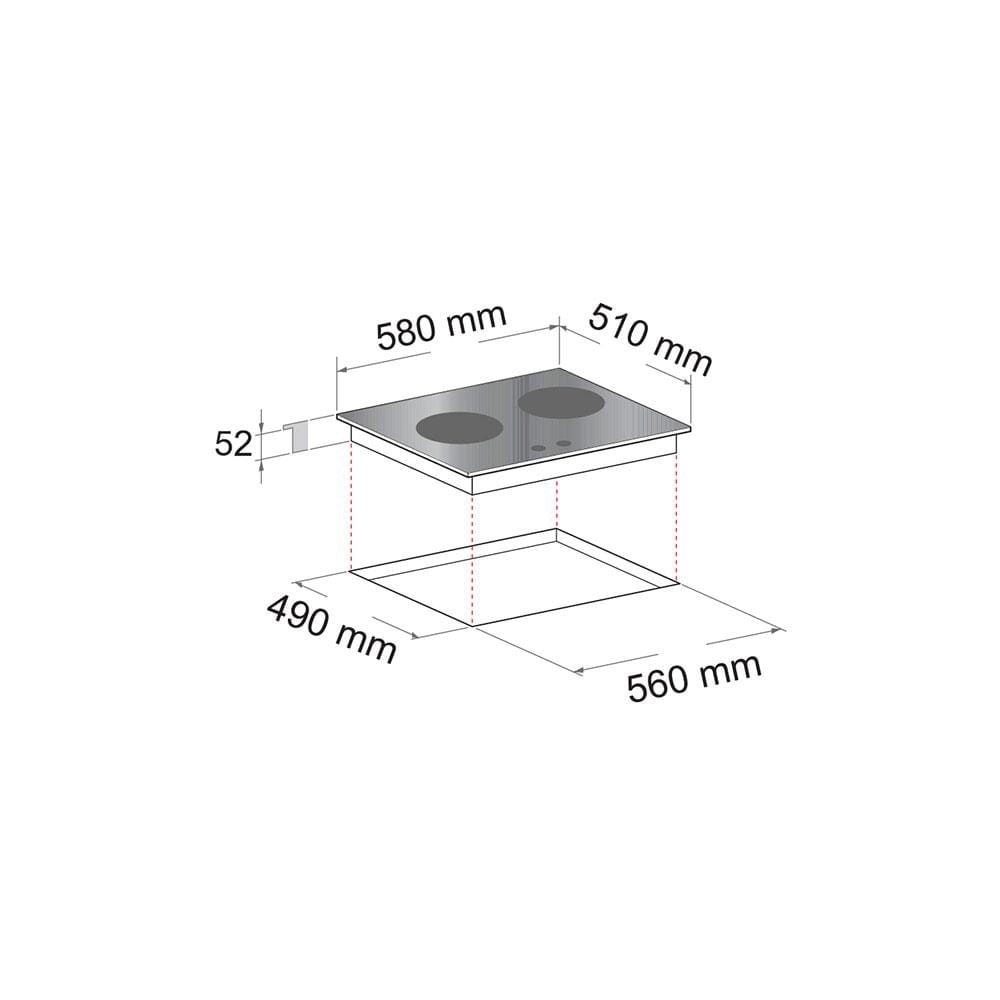 เตาฝังเซรามิก ARISTON HR602BA 60 ซม.