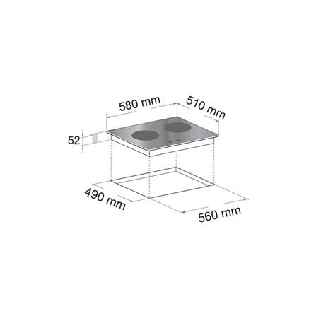 เตาฝังเซรามิก ARISTON HR602BA 60 ซม._4