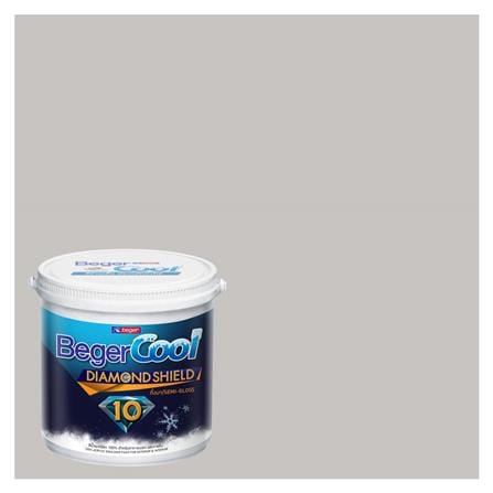 สีน้ำทาภายนอก ชนิดกึ่งเงา BEGERCOOL DIAMONDSHIELD 10 140-2 สี STRICLY SILVER 9 ลิตร_0