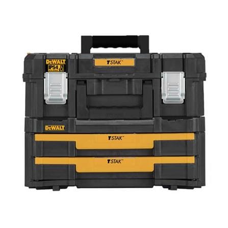 กล่องเครื่องมือพร้อมสองลิ้นชัก DEWALT TSTAK 30 กก. สีดำ/สีเหลือง_1