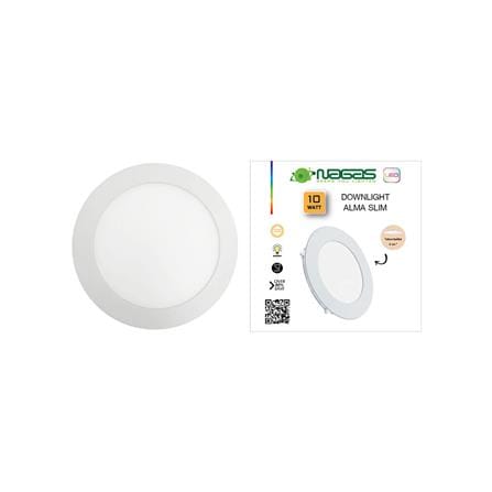 ดาวน์ไลท์ LED NAGAS ALMA SLIM 5.8 นิ้ว 10 วัตต์ WARM WHITE สีขาว_4