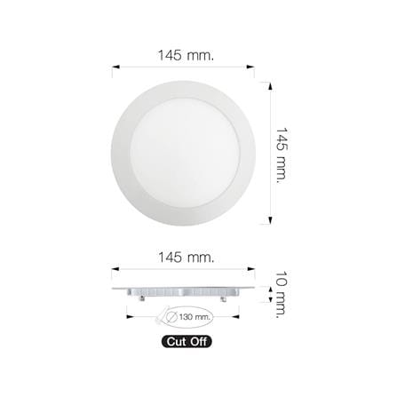 ดาวน์ไลท์ LED NAGAS ALMA SLIM 5.8 นิ้ว 10 วัตต์ WARM WHITE สีขาว_6