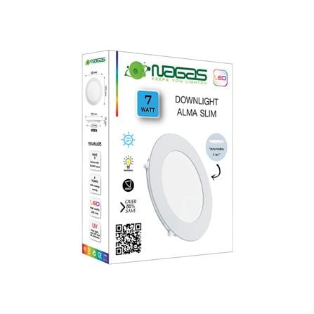 ดาวน์ไลท์ LED NAGAS ALMA SLIM 4.8 นิ้ว 7 วัตต์ DAYLIGHT สีขาว_3