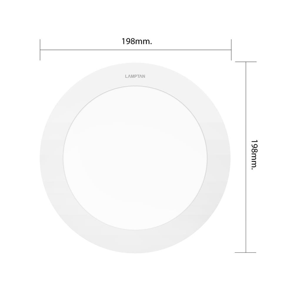 ดาวน์ไลท์ LED LAMPTAN ULTRA SLIM PC 7 นิ้ว 15 วัตต์ WARM WHITE สีขาว