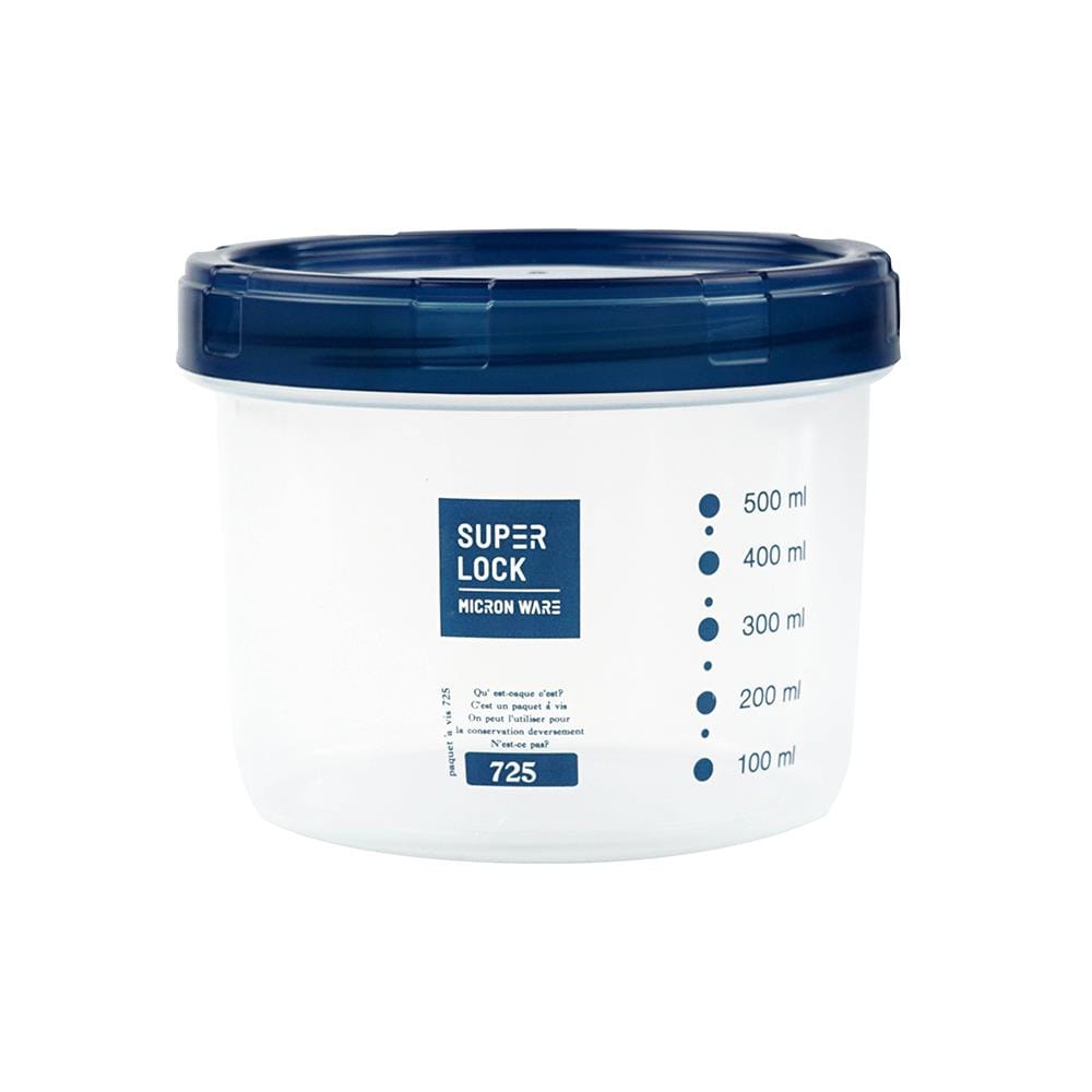 ขวดโหล PP ฝาเกลียว SUPER LOCK  0.725 ลิตร สีน้ำเงิน