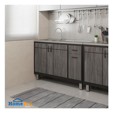 ตู้ตั้งพื้นท็อปซิงค์ 2 หลุม 1 ที่พัก CABIN CHIC 120x85x50 ซม. สี GRAY OAK_1