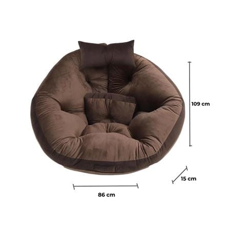 เบาะรองนั่ง HOME LIVING STYLE OREO 34x43 นิ้ว สีน้ำตาล_9