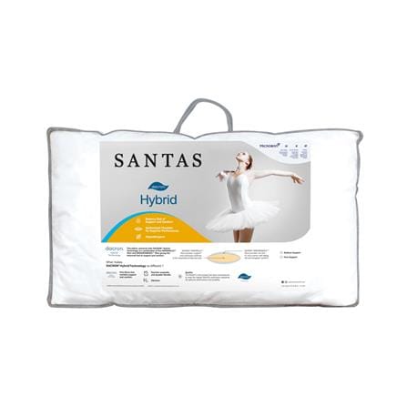หมอนหนุน ใยสังเคราะห์ SANTAS HYBRID FIRM 19x29 นิ้ว สีขาว_2