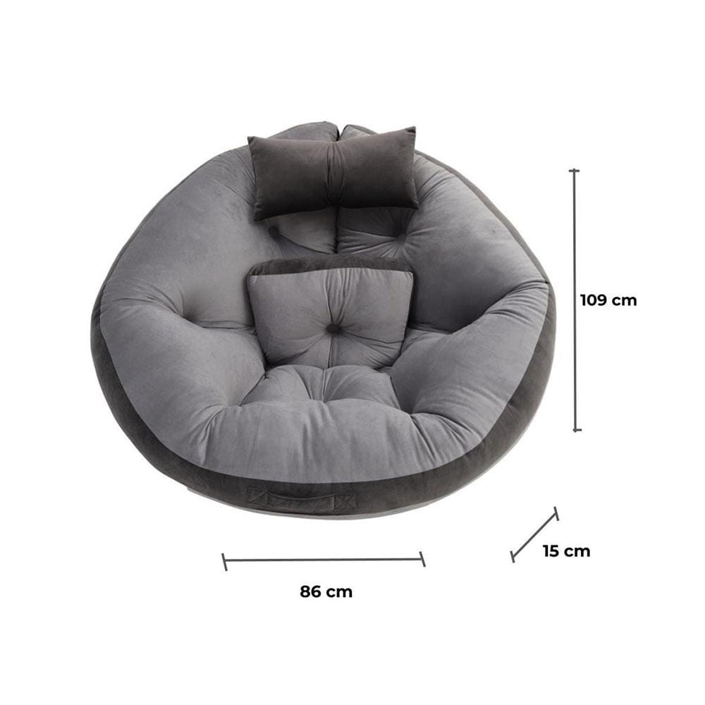 เบาะรองนั่ง HOME LIVING STYLE OREO 34x43 นิ้ว สีเทา