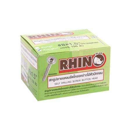 สกรูปลายสว่านหัวบัททอน RHINO 8X1.5 นิ้ว 150 ชิ้น_1