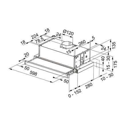 เครื่องดูดควันมาตรฐาน FRANKE FTC632 L BK 60 ซม._4