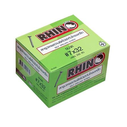 สกรูยึดไม้ฝาปลายสว่านไม่มีปีก RHINO 7X32 มม. 250 ชิ้น_1