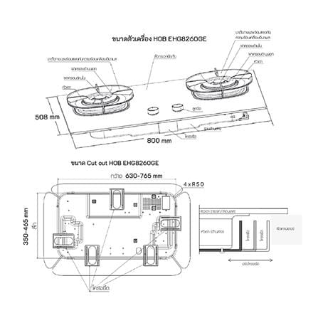 เตาฝังแก๊ส ELECTROLUX EHG8260GE 80 ซม._5
