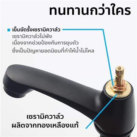 ก๊อกอ่างล้างหน้าเดี่ยวเคาน์เตอร์ DMG GL-1123 สีดำ_2