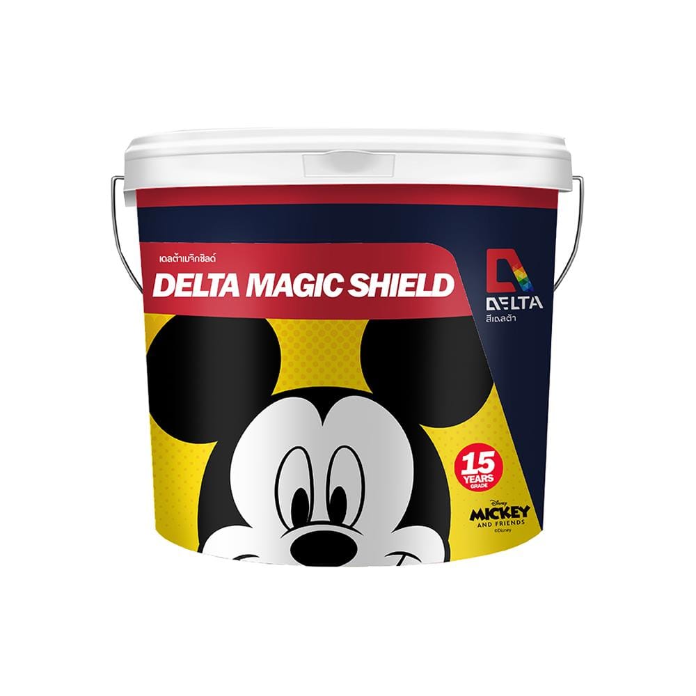 สีน้ำทาภายใน DELTA MAGIC SHIELD #00 BASE A กึ่งเงา 2.5 แกลลอน
