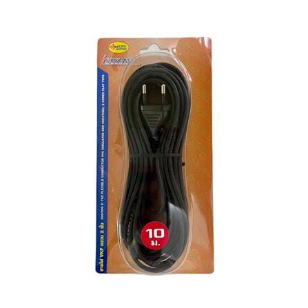 หัวปลั๊ก 2 ขากลมพร้อมสาย VKF SOKAWA 2x0.5 ตร.มม. 10 ม. สีดำ_2