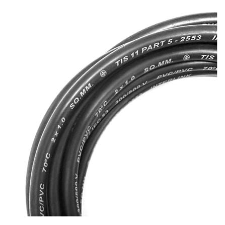 หัวปลั๊ก 2 ขากลม พร้อมสาย VCT SOKAWA 2x1 ตร.มม. 3 ม. สีดำ_1