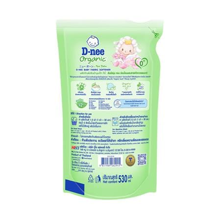 น้ำยาซักผ้าเด็ก D-NEE NEWBORN ORGANIC ALOE VERA 530 มล. สีเขียว (12 ชิ้น)_2